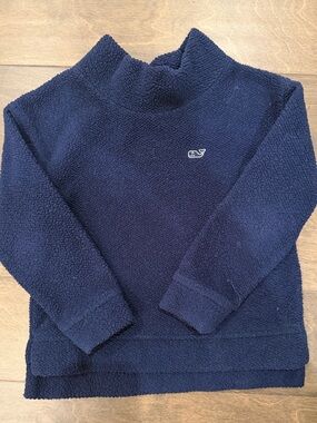 Vineyard Vines Men's Navy Sherpa Mock Neck Pullover